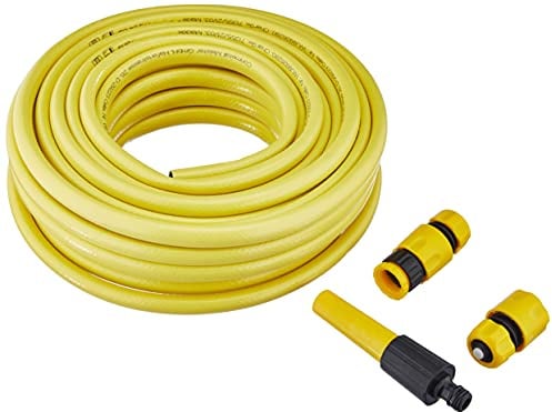 Meister Schlauch Kreuzgewebe, 12,7 mm (1/2 Zoll) - 20 m Länge - Inkl. Armaturen - Zur Bewässerung kleiner Flächen - Trittfest & Abriebfest - UV-beständig / Gartenschlauch / Wasserschlauch / 9926280