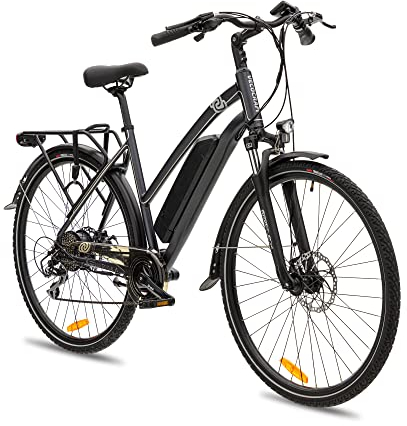 VecoCraft Athena E-Bike, 28 Trekking Elektrofahrrad Herren Damen mit 36V 13Ah Akku, 250W-Heckmotor und Shimano 8-Gang-Getriebe, mit LCD Display, e Bike Herren City 28 Zoll