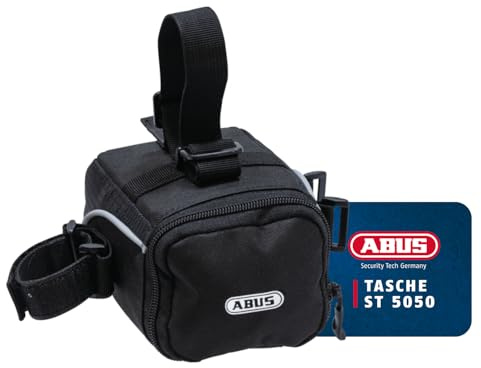 ABUS Satteltasche ST 5050 - Flexible Fahrrad-Satteltasche aus wasserabweisendem Material - Öffnung seitlich nach Links oder rechts - mit Klettbefestigung