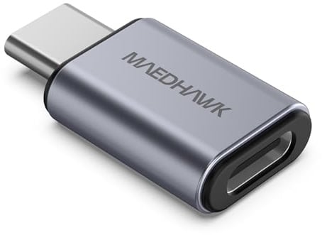 MaedHawk Bypass 2.0 Motorrad CarPlay Bluetooth 5.4 Headset Adapter mit Passthrough-USB-C-Ladeanschluss (Grau)