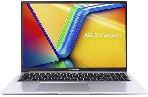 ASUS Vivobook 16 M1605YA Laptop | 16 WUXGA 16:10 IPS Display | AMD Ryzen 5 7430U | 16GB RAM | 512GB SSD | AMD Radeon | Win11 Home | QWERTZ | Cool Silver