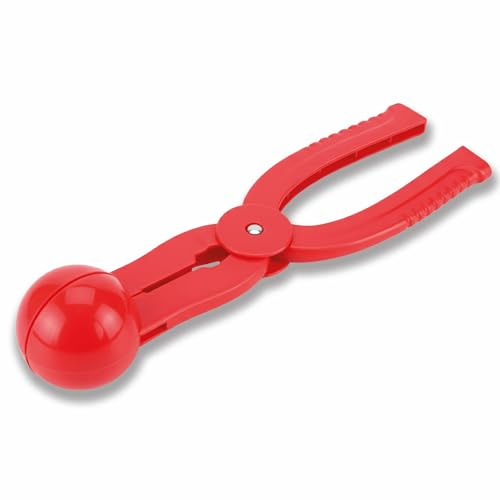 Active Peak Schneeballzange Schneeball-Presse für Perfekte 7cm Schneebälle; Schnee-Ball-Maker - Ideal für Kinder; Robuster Snow-Ball Maker; Nie mehr Kalte Hände (Rot)