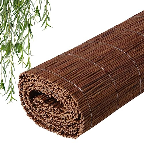Natursache I Natürlicher Weidenmatte Balkon Sichtschutz - Privatsphäre genießen in stilvollem Design | Hochwertige, langlebige Matte aus natürlichen Materialien für Ihren Balkon (Weidenmatte 90x300)