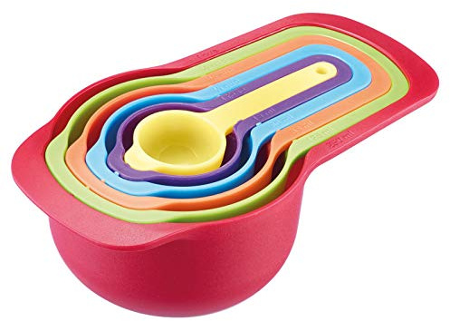 Westmark 6-teiliges Messlöffel-Set, Messbereiche: 7,5/15/60/85/125/250 ml, Kunststoff, BPA-frei, Matroschka, Bunt, 30582270