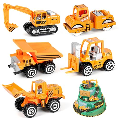 YIMORE Spielzeugautos und LKW, modellbausätze, pädagogisches Geschenk für Kinder ab 3 Jahre, 5 Stück