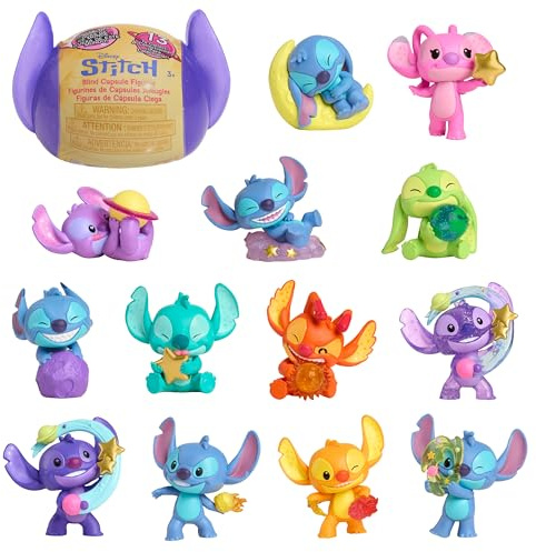 Just Play Disney Stitch Outta This World Sammelkapsel mit Mini-Figur, 5 cm Figur, Überraschungsbox, Spielzeug für Fans, Mädchen, Jungen ab 3 Jahren