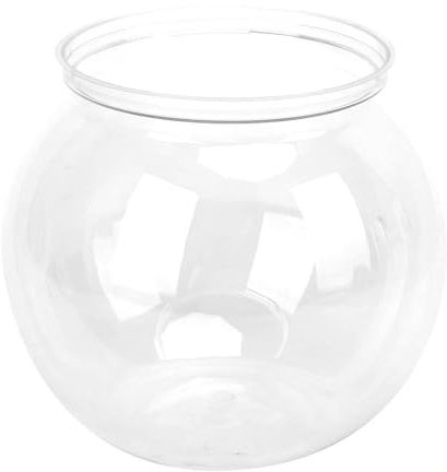 Goldfischglas, Transparentes Fischglas aus Kunststoff, Mini-Aquarium für Betta-Fische, Goldfische, Klar, Hydroponische Pflanzenschale, Anker, Hocking, Klassisches Fischglas Im (S)