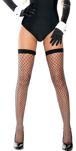 ITODA 3 Paar Halterlose Strümpfe Damen Fischnetz Kniestrümpfe Oberschenkel Hohe Netzstrümpfe Sexy Sommer Spitzensocken Transparent Netz Socken Overknees Lang Netzsocken für Frauen Einheitsgröße