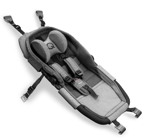 QERIDOO Hängematte Modell Plus mit Sicherheitsrahmen für Babytransport - Grau