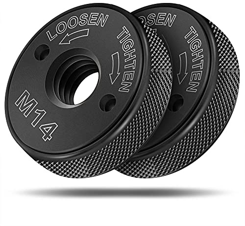 Schnellspannmutter SDS Clic M14, für alle Winkelschleifer von AEG, Black & Decker, Dewalt, Flex, Hitachi, Metabo, Makita etc.(1x spannmutter), Schwarz