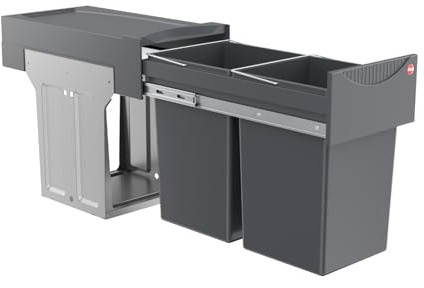 Hailo AS Tandem 15/15 dunkelgrau - 3666101 Einbau Abfallsammler