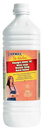 STARWAX THE FABULOUS - Weißer Haushaltsessig 20° - 1 l - Kraftvoller Entkalker - Lässt Oberflächen glänzen - Höchste Konzentration an Essigsäure auf dem Markt