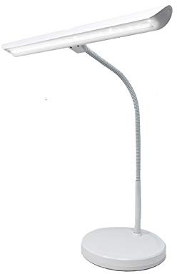 Infitronic LED Klavierleuchte – 18 LEDs Warmweiß, Stufenlos Dimmbar mit Touch-Sensor – Flexible Schwanenhalslampe mit USB-Ladefunktion für Smartphone & Tablet – Inkl. 12V Netzteil, Schwarz