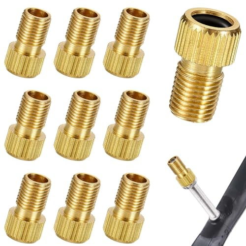 Ventil Adapter 10 Pcs Fahrradventil Adapter mit Dichtring, Sclaverand Presta Dunlopventil Ventiladapter Fahrrad Französisches Ventil Fahrrad Ventil-Adapter DV & SV