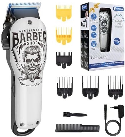 BESTBOMG Haarschneidemaschine Profi, Barber Set, Clipper Haarschneider, Friseur Set, Haartrimmer Herren Bartschneider Barttrimmer Präzisionstrimmer Langhaarschneider mit 2000mAh Akku (Y4)