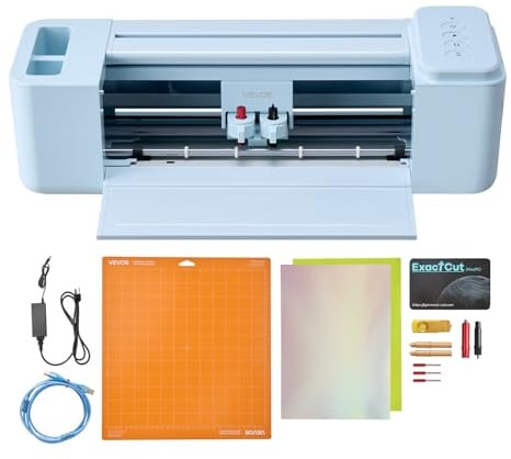 VEVOR Vinylschneidemaschine 30 cm, Schneideplotter/Plottermaschine mit Tastensteuerung, Kompatibel mit Mac/Windows/Android/iOS, Vinylcutter für Bastelarbeiten, Karten & Wohnaccessoires
