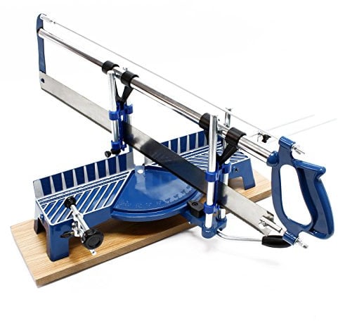Wiltec Gehrungssäge 600 mm, -45° bis +45°, Schnittbreite 110 mm/160 mm, Schnitthöhe 120 mm, Handsäge für die Holzbearbeitung, Kappsäge Winkelsäge