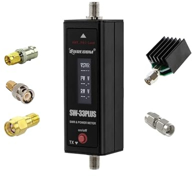 Mcbazel SURECOM SW-33 Plus VHF/UHF 125-525 MHz Mini RF Power & SWR Handfunkgerät