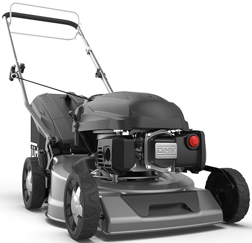 Güde Benzin Rasenmäher mit Radantrieb und Leichtstart 144,3cm³ 42cm Eco Wheeler 415 R 3in1 mit Antrieb | 3PS | 40 Liter Korb | Stahlgehäuse | 6-fache Verstellung | Mulchfunktion | Reinigungsanschluss