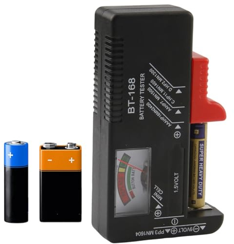 Multi Size Batterietester Batterie Tester für AA, AAA, C, D, 9V & 1.5V Knopfzellen, Digitaler Batterie Tester, Präzises Batterie Messgerät für Haushalt,Fabrik & Profi