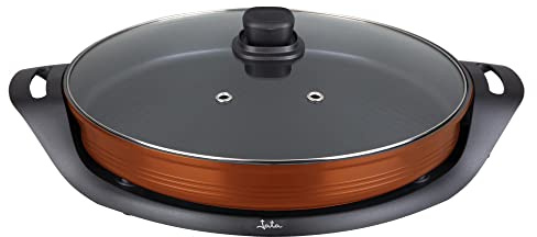 Jata JEPE1639 Elektrische Paella-Pfanne, antihaftbeschichtet, Durchmesser 38 cm, Tiefe 5 cm, gleichmäßige Wärme auf der gesamten Oberfläche, 2000 W