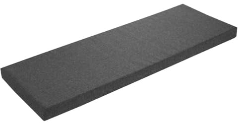 sleepling Bankauflage 120x40 cm dunkelgrau, Sitzkissen Outdoor & Indoor, Bankpolster, Bezug waschbar, Unterseite Antirutsch, Made in EU