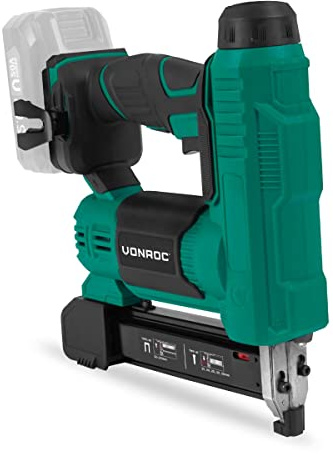 VONROC 2in1 Akku Tacker & Nagelpistole für Holz - 20V Nagler - Inkl. 1000 Nägel & Tackerklammern, 30 Schuss pro Minute, Variable Schlagkraft - Ohne Akku und Ladegerät