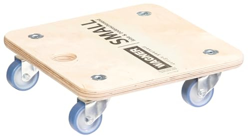 WAGNER Transportroller Transporthilfe I Möbelroller aus Schichtholz 29 x 29 x 8,5 cm, Tragkraft 250 kg I Möbelhund für Umzüge I Rollbrett für Möbel I softe Rollen & Aufhängeloch I FSC® I Made in DE