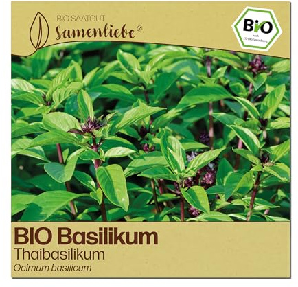 Samenliebe BIO Basilikum Samen | Thaibasilikum - samenfestes BIO Saatgut