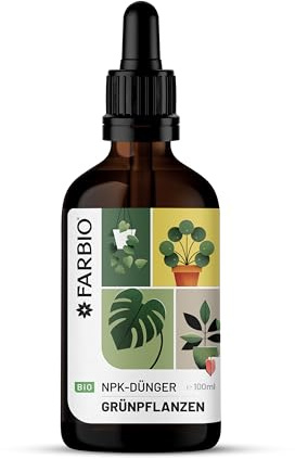 FARBIO NPK Grünpflanzendünger für Zimmer- und Gartenpflanzen | Bio & Vegan | Wichtige Nährstoffe für Deine Pflanze (100ml)