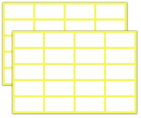 500 Stück, 40 x 20 mm - Etiketten Selbstklebend Aufkleber zum Beschriften Weiß