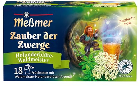 Meßmer Zauber der Zwerge | Früchtetee mit Waldmeister-Holunderblüten-Aroma | Online Exklusiv |18 Teebeutel | magisch-süß | vegan
