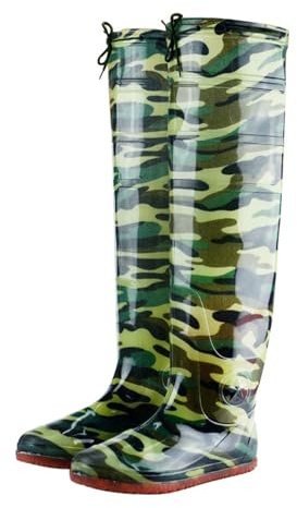 Watstiefel Camouflage Watstiefel Für Männer Frauen Hüftstiefel Leichtgewichtige wasserdichte Anti-Rutsch-Regenstiefel Für Angeln Jagd(38 EU)
