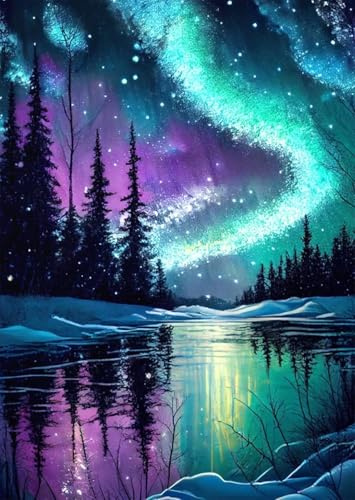 FLAJZ Diamond Painting, 5D Diamant Painting Bilder, DIY Diamond Painting Erwachsene und Kinder, Mosaikherstellung Bastelset für Haus Wand Dekoration Weihnachtsgeschen 30×40cm