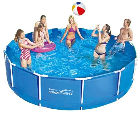 Summer Waves Fast Set Quick Up Pool Swimming Pool Familien Schwimmbad - ohne Filterpumpe (Frame Pool Ø 366x84cm) - ohne Filterpumpe, ohne Gestänge