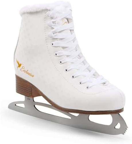 MADIVO SMJ Exclusive Damen Schlittschuhe Eiskunstlauf Eislaufschuhe Klassische Eislauf Schwarz | Größen: 37, 38, 39, 40, 41