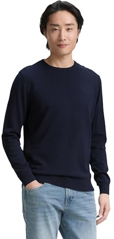 TOM TAILOR Herren Strickpullover mit Crewneck