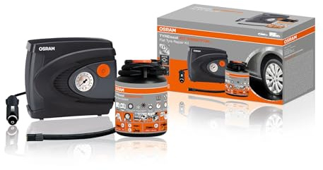Osram TYREseal KIT Essential, 450 ml Reifendichtmittel und analoger Premium-Reifenfüller, RDKS geeigne, inklusive Aufbewahrungsbox