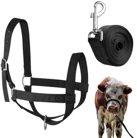 Rinderhalfter, Trainingshalfter und Führstrick – kleine Rassen, Tiere, verstellbares Werkzeug für Training, Umgang mit, Lamm, Fohlen, Ziege, Schaf