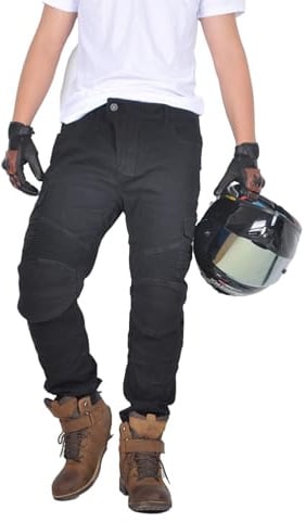 oFzimTo Motorradhose Herren, Motorrad Jeans Stretch, Klassisch Biker Hose für Sommer und Winter
