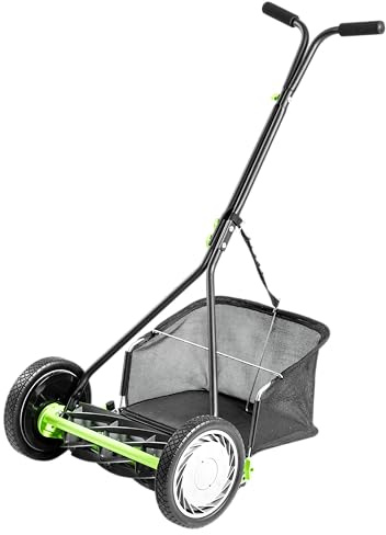 Earthwise Spindelmäher 916-16EWG - 16" mit Fangkorb mit 9 Messern, Schwarz