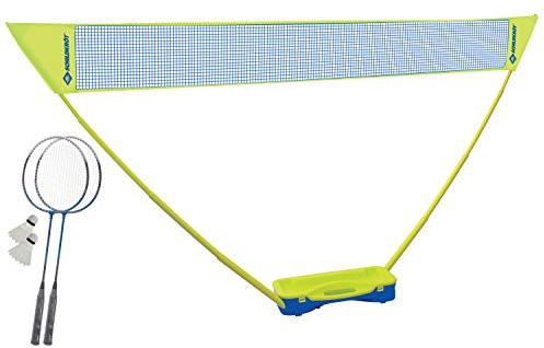 Schildkröt Badminton-Set Compact, inklusive Netz, 2 Schläger und 2 Bälle, im praktischen Kunststoffkoffer, 970992