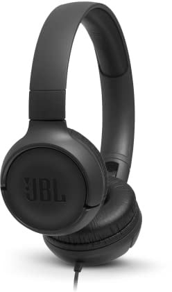 JBL Tune 500 On-Ear Kopfhörer mit Kabel - Schwarz – Ohrhörer mit 1-Tasten-Fernbedienung, integriertem Mikrofon und Sprachassistent – Telefonieren und Musik hören unterwegs