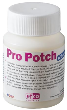 Pro Potch Lack und Leim · transparent · matt o. seidenmatt · 100 bis 1000 ml · Serviettentechnik- u. Dekokleber für Holz, Keramik, Stein, Karton, Papier, Filz, Stoff und Styropor (100 ml seidenmatt)