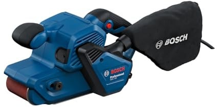 Bosch Professional Bandschleifer GBS 750 (850-W-Motor, inkl. Textilschleifband, Staubbeutel)