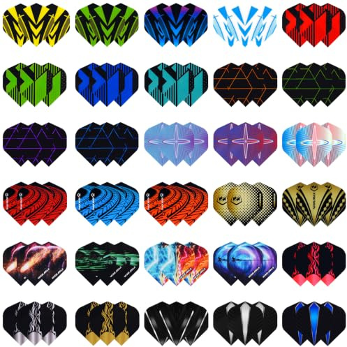 WIN.MAX Standard Dart Flights 30 Sätze 90 PCS pro Packung für Soft/Steel Tip Dartpfeile Spiele