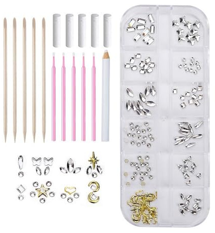 Yianyal Zahn-Edelsteine – Zahn-Edelstein-Schmuck, Zahnstein-Set, modische Kristalle, Zahnschmuck-Set, professionelles Zahn-Edelstein-Set