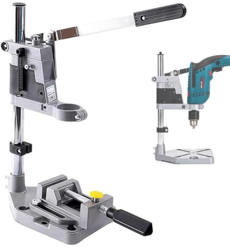 Präziser Bohrständer mit Verstellbarer Höhe und Flachbackenzange für Präzises Bohren, Bohrmaschinenständer, Standbohrer, Ständer für Bohrmaschine, Ideal für Standbohrmaschinen und Ständerbohrmaschinen