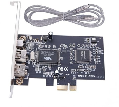 Risegun PCI-E Firewire Karte Erweiterungskarte IEEE 1394 PCI Express Controller Karte PCIe Firewire Adapter für Desktop PC