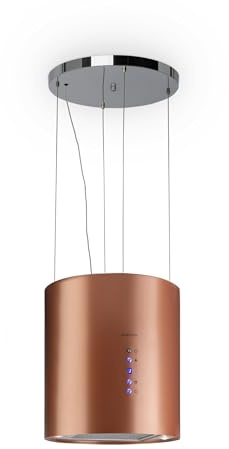Klarstein Inselhaube, Dunstabzugshaube Umluft, Leise Abzugshaube fr Kochinsel, Aktivkohlefilter, Inselhauben Freih?gend Kronleuchter-Design, 3 Stufen Dunstabzugshaube mit Filter, 558m/h Luftstrom